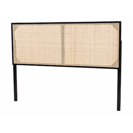Bali & Pari Aurelia Modern Bohemian Natural Rattan Queen Size Headboard 236-13329-ZORO